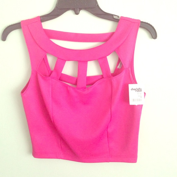 Charlotte Russe Tops - Pink Charlotte Russe Crop Top