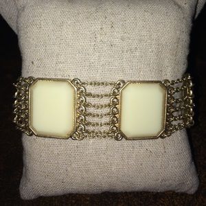 Francesca's Collections Gold & Ivory Bracelet