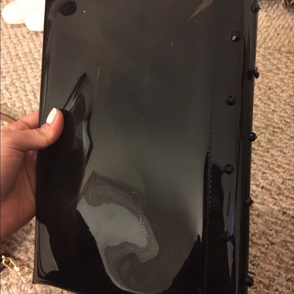 BCBG Maxazria jelly black studded clutch - Picture 2 of 4