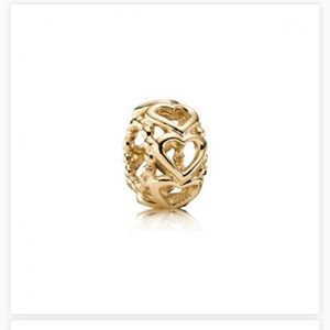 Authentic Pandora 14k gold spacer