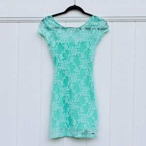 Hollister Teal Lace Dress
