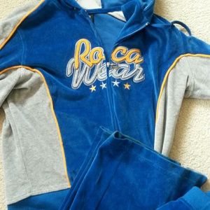 rocawear velour tracksuit mens