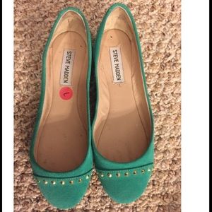 Steve Madden Suede gold studded flats