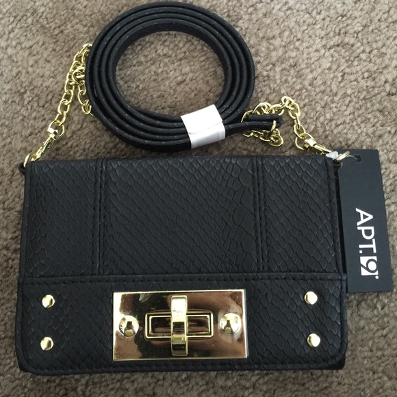 Black Side clutch purse with phone holder
