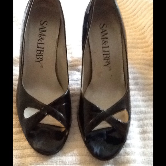 Black Patent Leather Heels by Sam & Libby