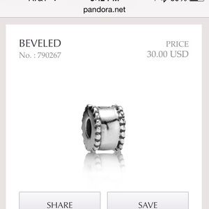Pandora Beveled Clip