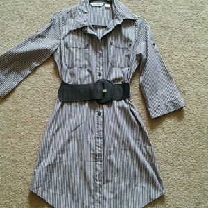 Long brown dress shirt