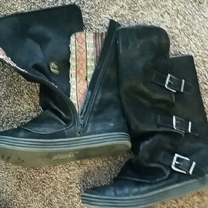 Biker black boots