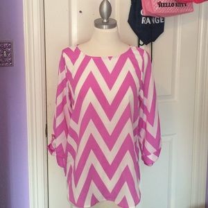 Pink Chevron Tunic