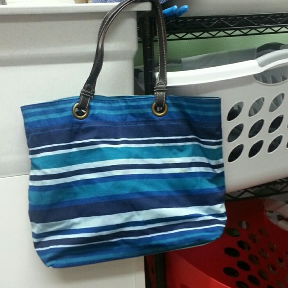 NWOT Blue stripped bag