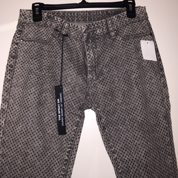 Grey jeans with Black Polka Dot BLANKNYC