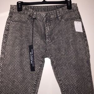 Grey jeans with Black Polka Dot BLANKNYC