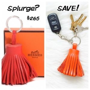 Genuine Leather Tassel Key Chain