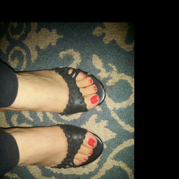 Final Reduction!! Black slip on heels