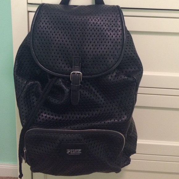 PINK black backpack
