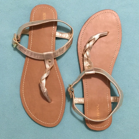 Merona gold sandals NWOT