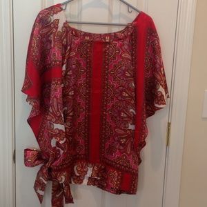 Plus size red blouse
