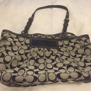 Black & grey original Coach purse/handbag..