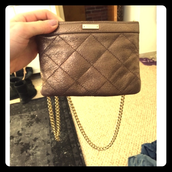 Kate Spade small gold cross body