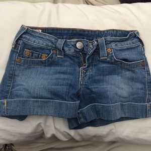 True Religion shorts size 26!!