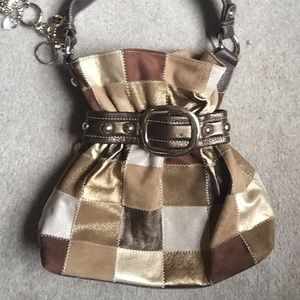 Gold and brown purse