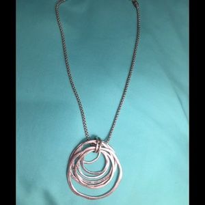 Modern 16-inch Silver Necklace