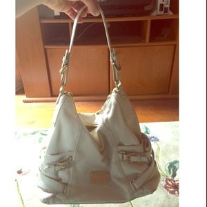 MichaelKors white leather shoulder purse