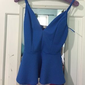 Blue peplum top!