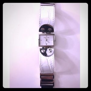 Michael Kors white leather watch