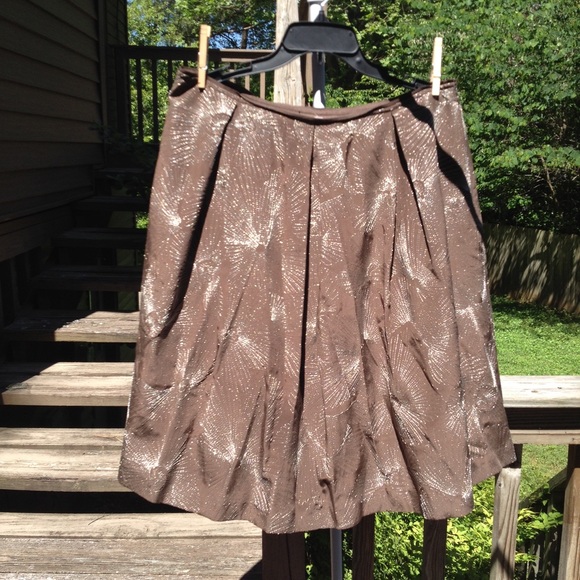 A line Brown Talbots Skirt knee length
