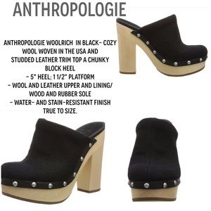 ANTHROPOLOGIE Woolrich Clog