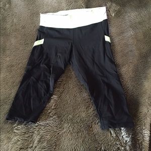 Lulu pants with bright green