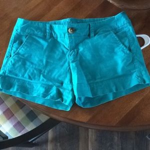 Teal american eagle midi shorts