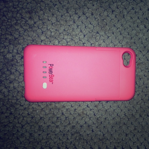 Peach PowerBear Phone-Charging Case for iPhone 4