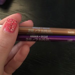 Urban Decay Glide On eye pencil in Lust and Baked