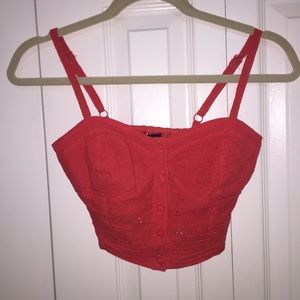 Coral crop top
