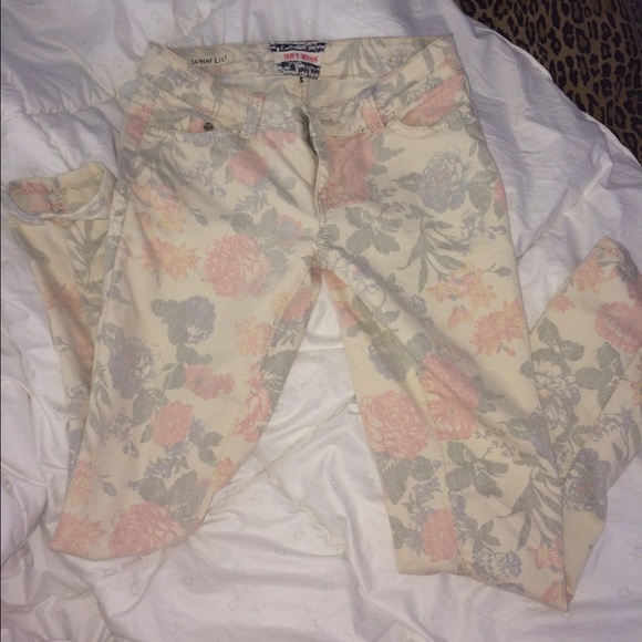 Flowered jeans