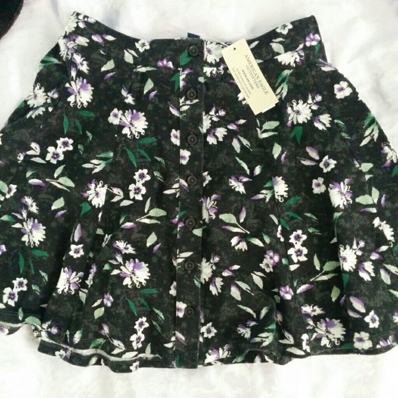 American Eagle floral skater skirt