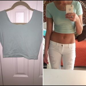 Mint crop top