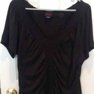 Plus size black top