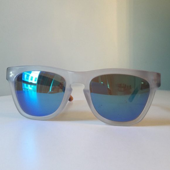 Westward Leaning blue reflective sunglasses