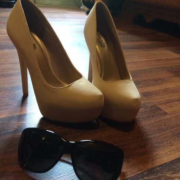 Nude Charlotte Russe Tan Platform Pumps