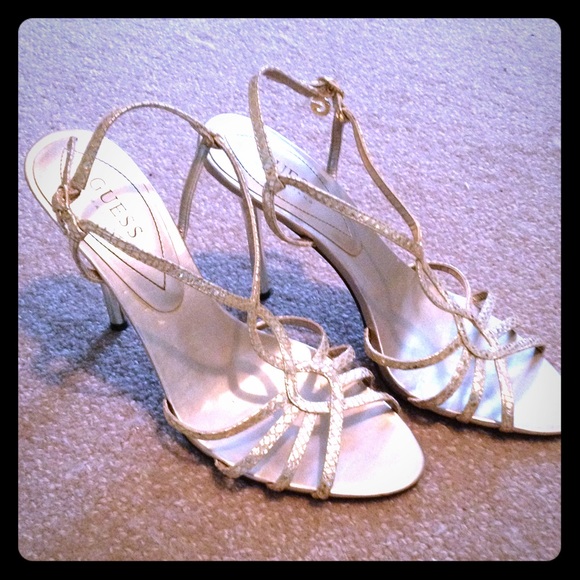 Guess by Marciano strappy gold heels