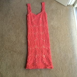 Free People Coral Bodycon Dress