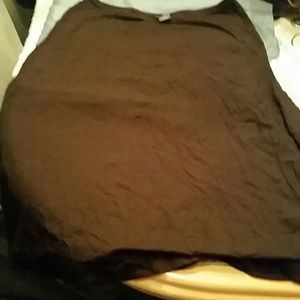 Mid call brown jersey skirt