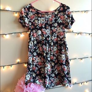 FINAL SALE: PAC SUN Floral Black Dress