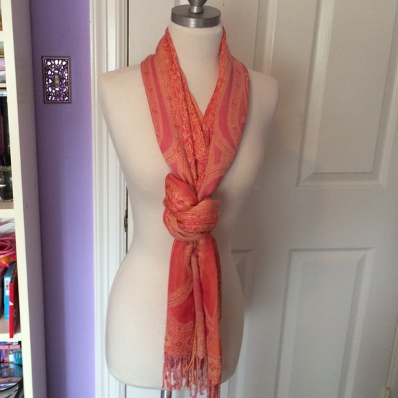 Pink and Orange Summer Scarf