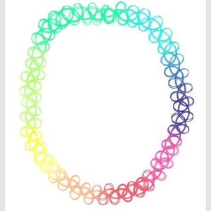 Rainbow Choker& light pink choker  brand-new!