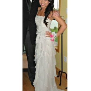 BCBG Creme Evening Gown