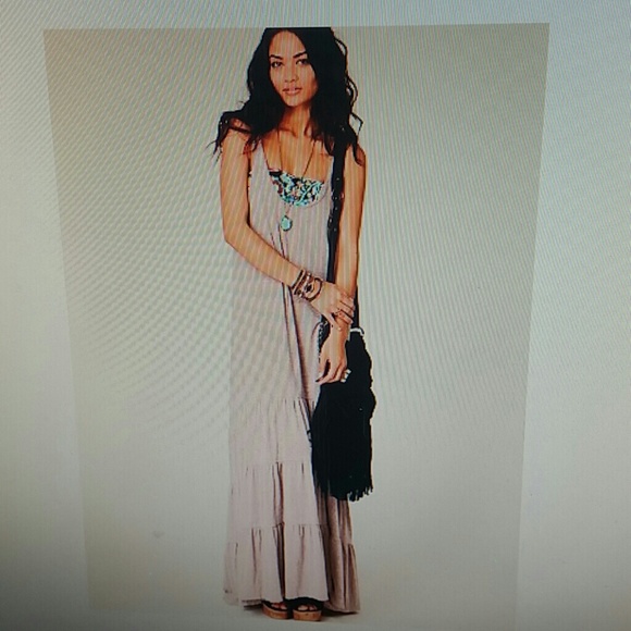 Free People Move West maxi dress gray grey x-small - Picture 3 of 3